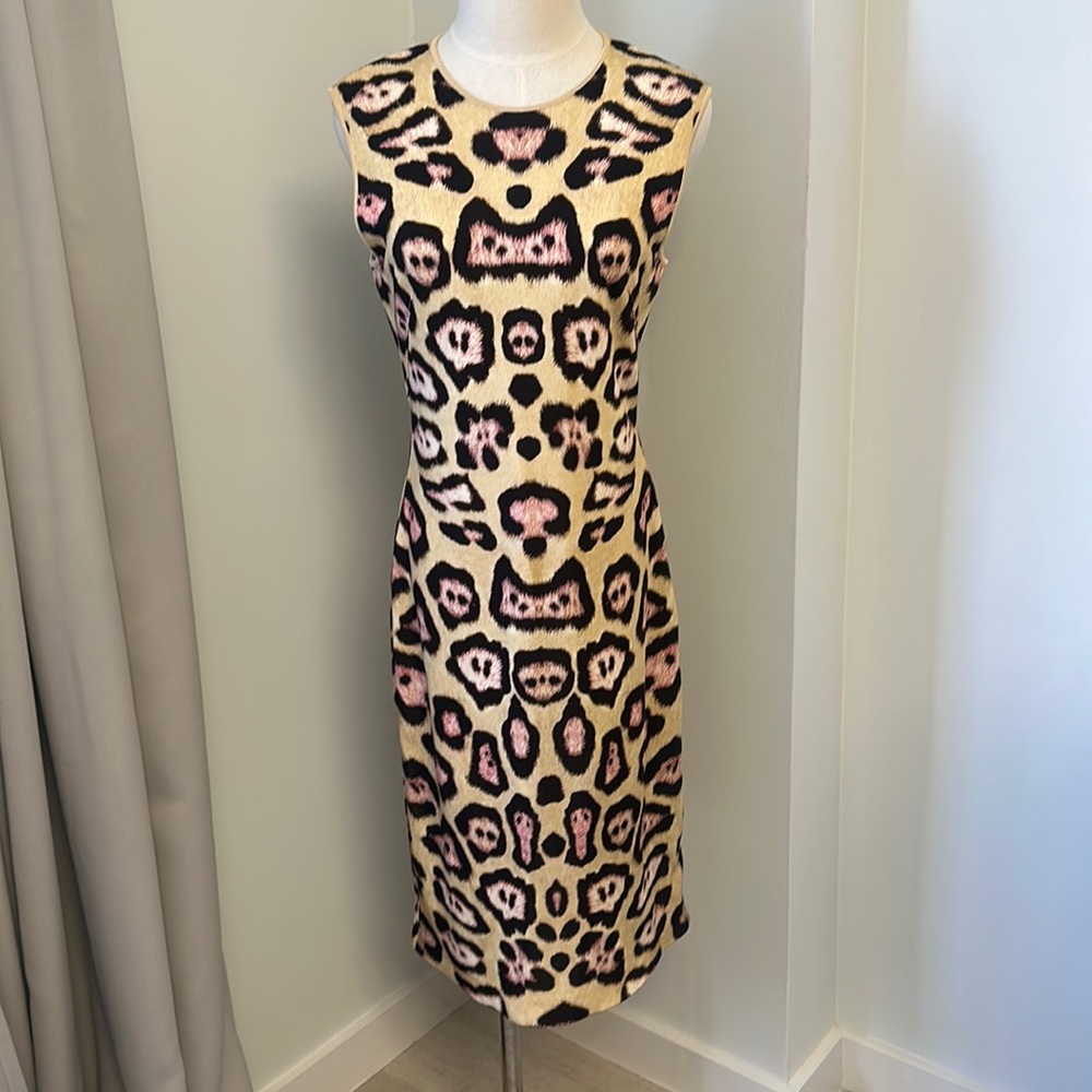 Givenchy leopard jaguar punto milano dress size medium and Givenchy  dust bag